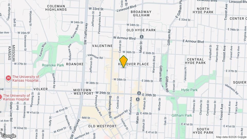 3710 Wyandotte St Map and Location Details