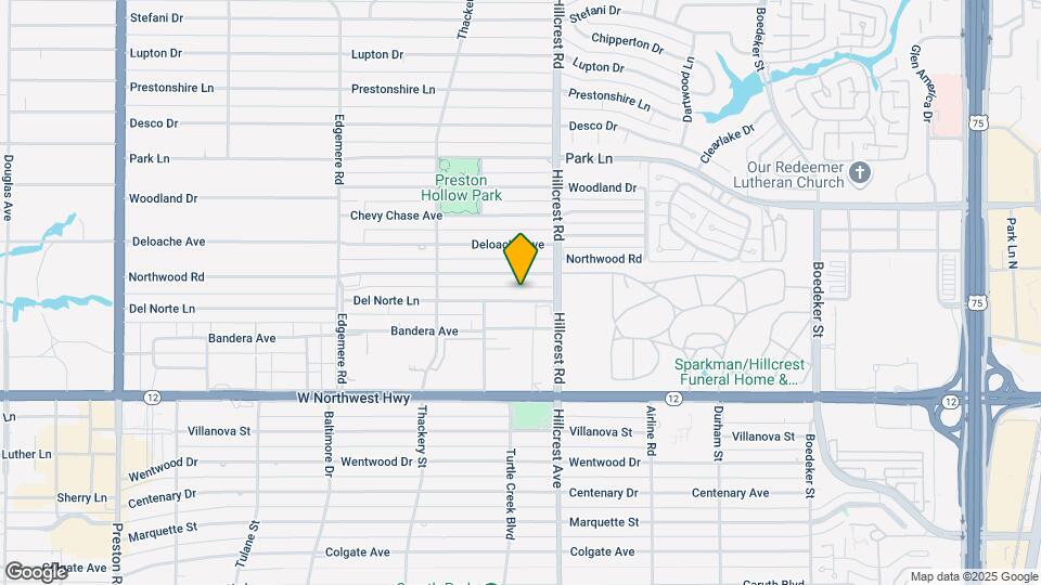 6801 Del Norte Ln Map and Location Details