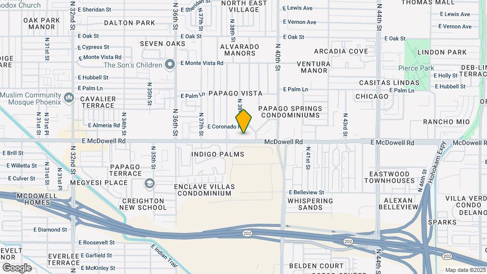 Papago Vista Townhomes Map and Location Details