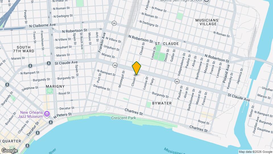 1019 Clouet St Map and Location Details