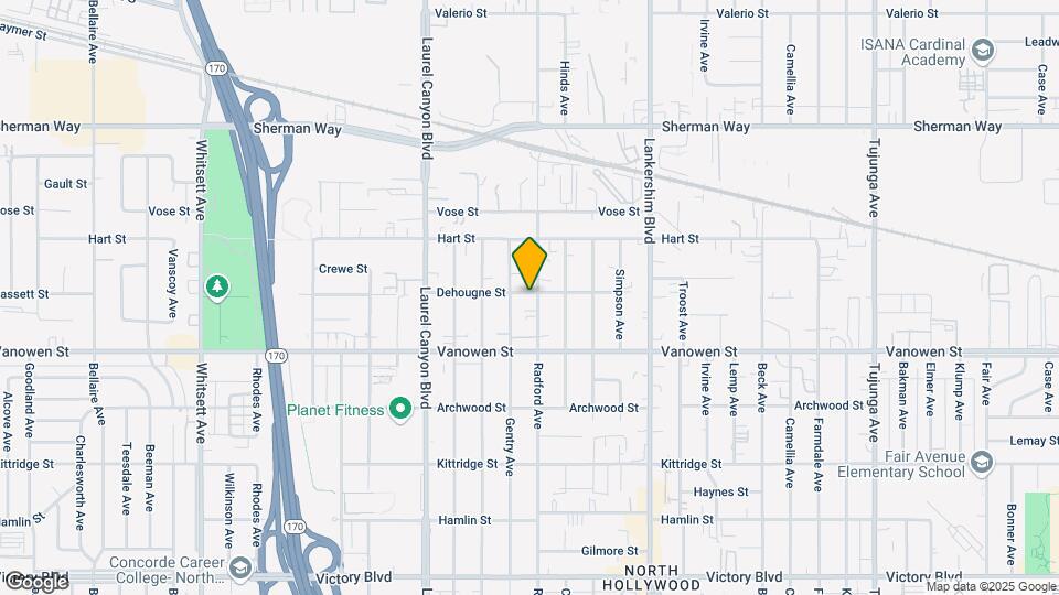 6857 N Radford Ave Map and Location Details