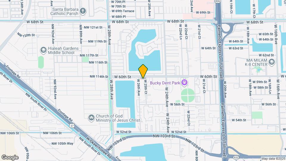 5960 W 25th Ct Map and Location Details