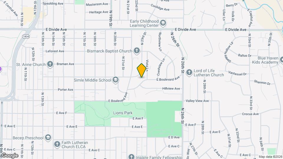 2318 E Boulevard Ave Map and Location Details