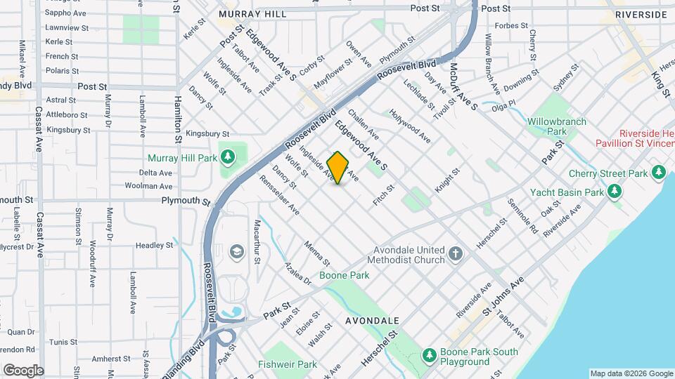 1328 Ingleside Ave Map and Location Details