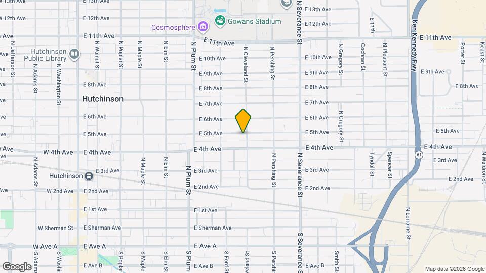 627 E 5th Ave Map and Location Details