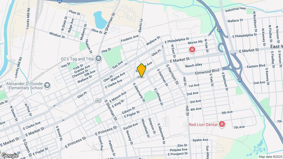 1032 E Market St Map and Location Details