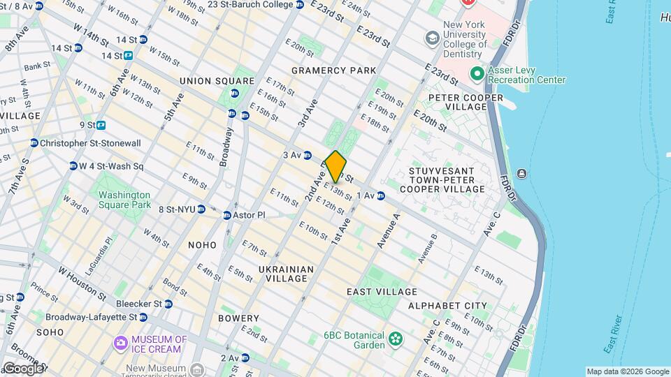 350 E 13th St Mapa y Detalles de la Ubicación