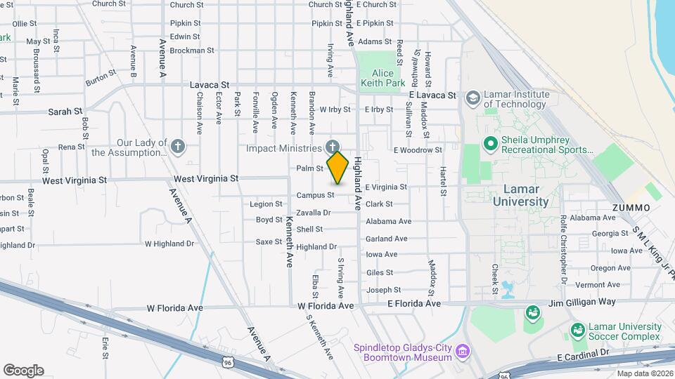 580 Campus St Map and Location Details