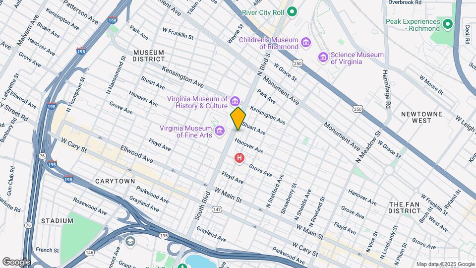 307 N Arthur Ashe Blvd Map and Location Details