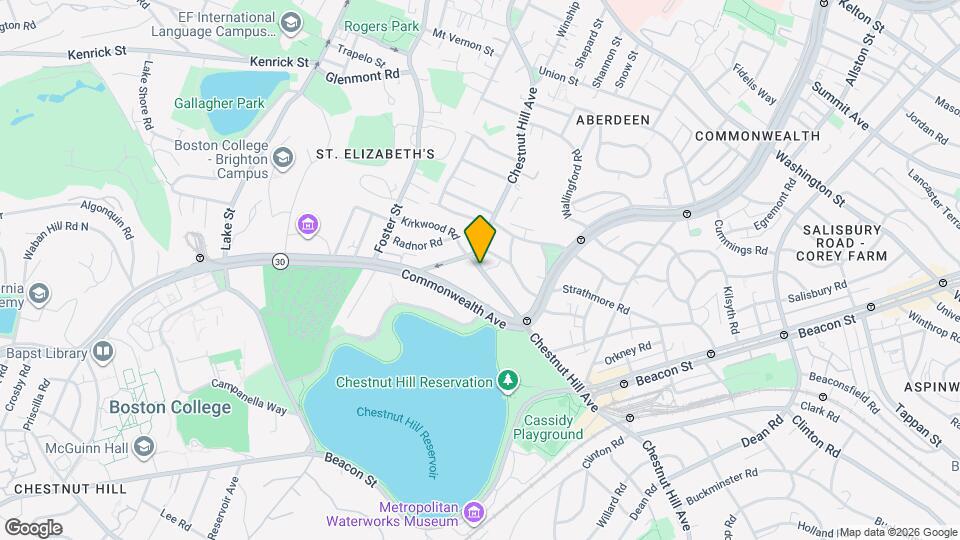 237 Chestnut Hill Ave, Unit 1 Map and Location Details