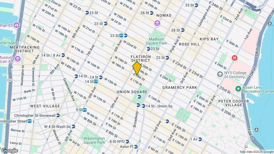 16 E 18th St Mapa y Detalles de la Ubicación