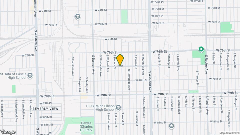 7700 S Wood St Mapa y Detalles de la Ubicación