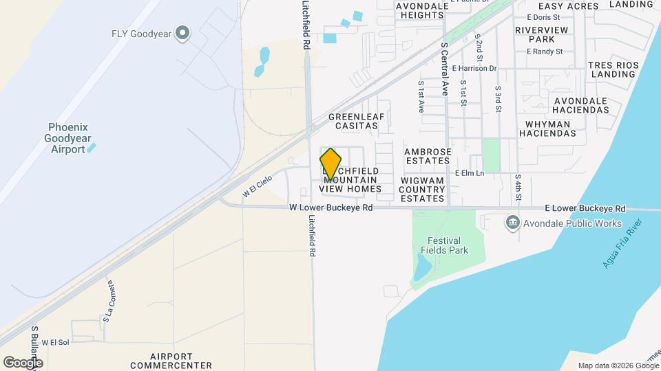 609 W Rio Vista Ln Mapa y Detalles de la Ubicación
