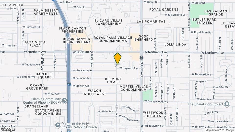 7829 N 21st Ave Mapa y Detalles de la Ubicación