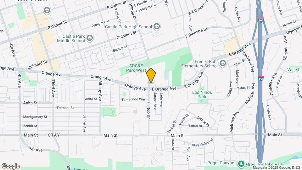 1487 Hilltop Dr Map and Location Details