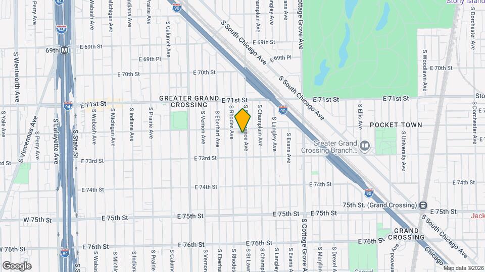 7212 S St Lawrence Ave Map and Location Details
