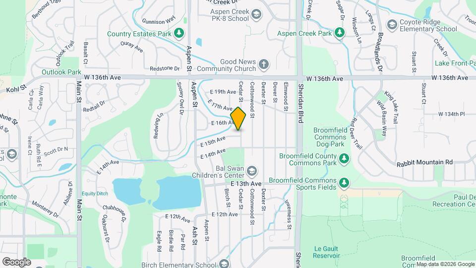 1107 E 15th Ave Map and Location Details