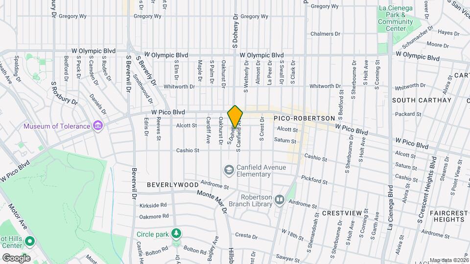 1445 S Canfield Ave Map and Location Details