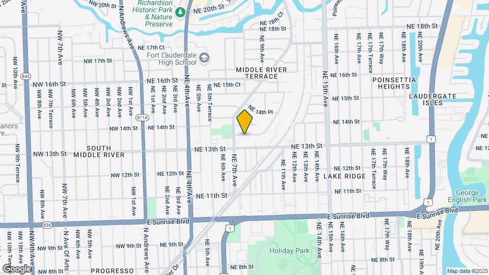 728 NE 13th Ct Map and Location Details