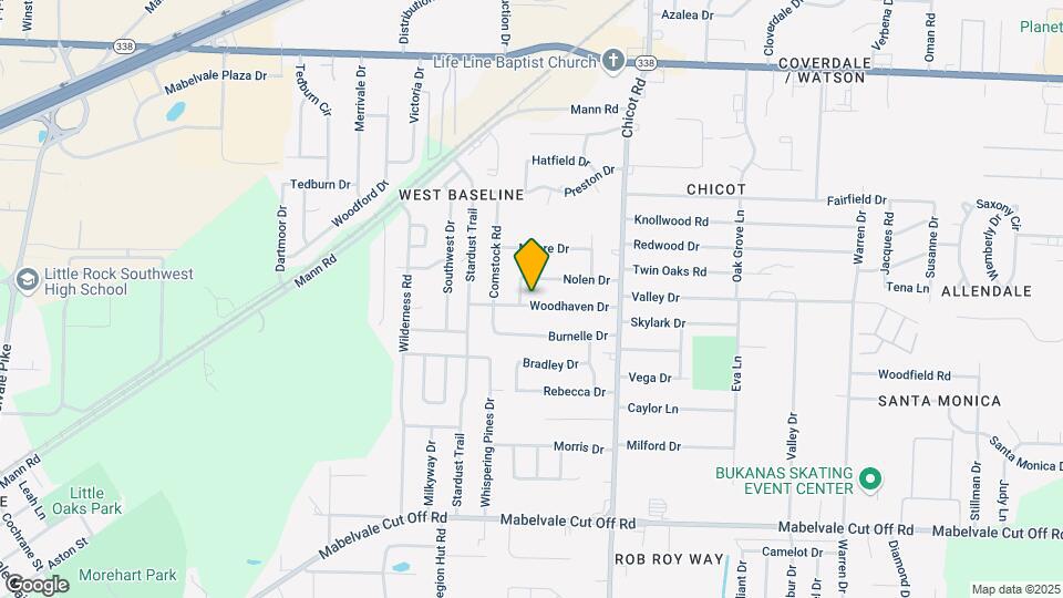 7900 Woodhaven Dr Map and Location Details
