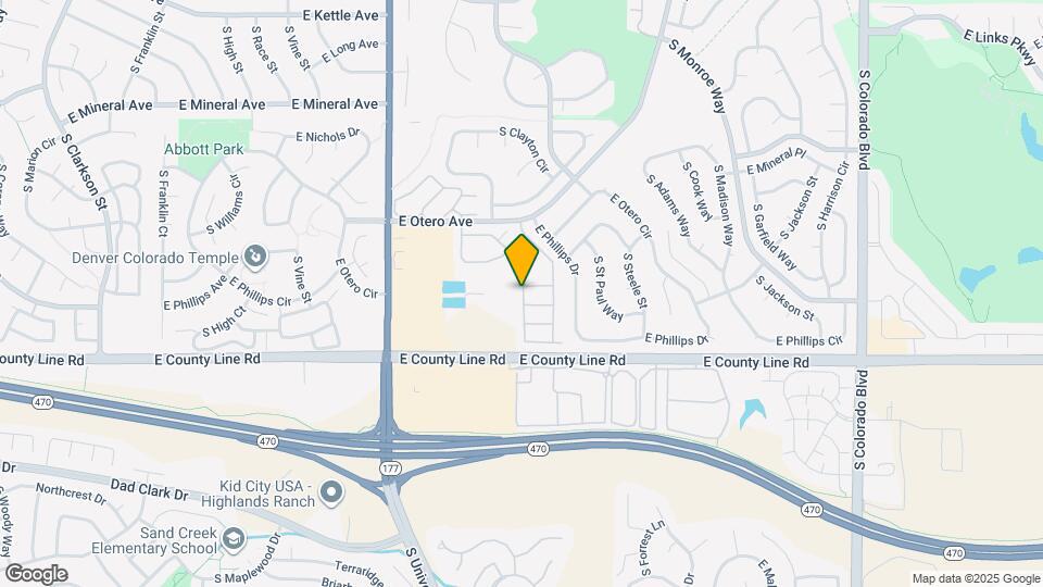 8185 S Fillmore Cir Map and Location Details