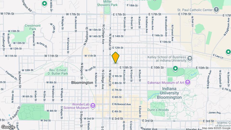 611 N Washington St Map and Location Details