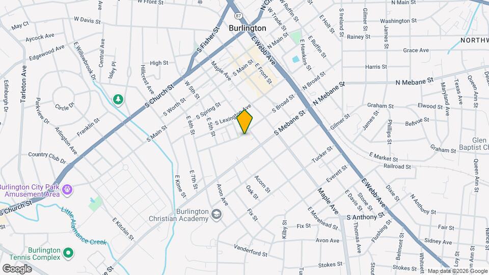 610 S Broad St Map and Location Details