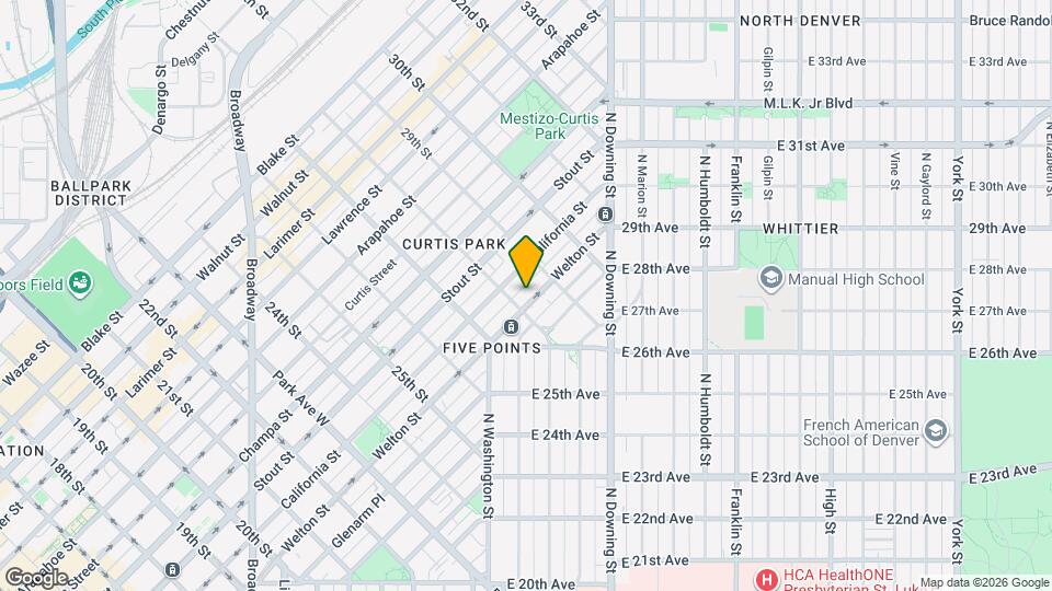 2811 Welton St Map and Location Details