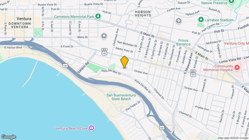 1662 E Ocean Ave, Unit 1662 Main House Map and Location Details