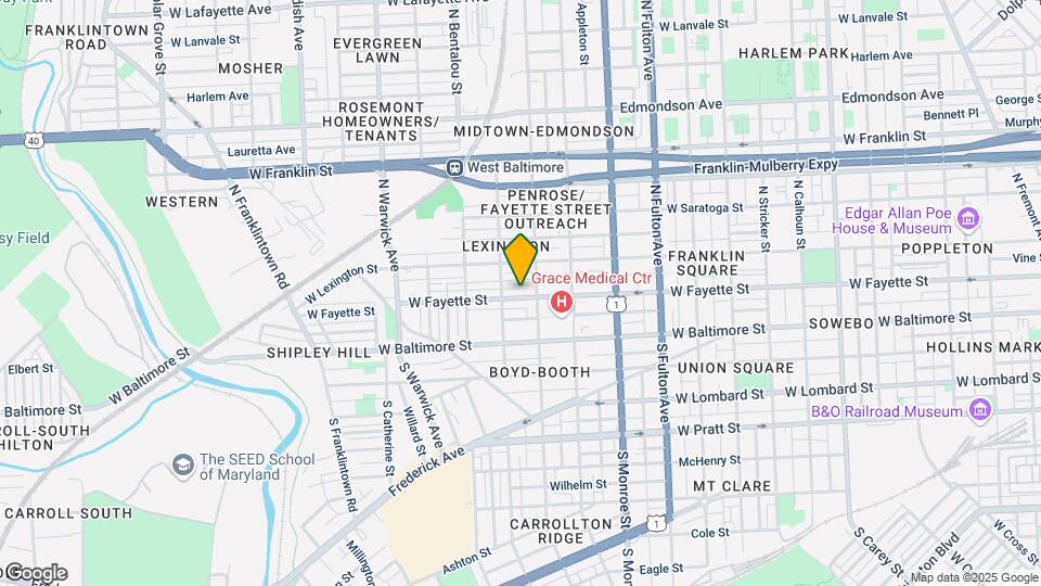 2122 W Fayette St Map and Location Details