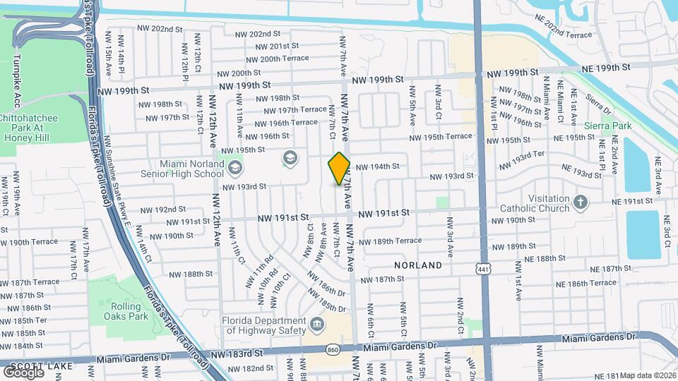 19215 NW 7th Ct Map and Location Details