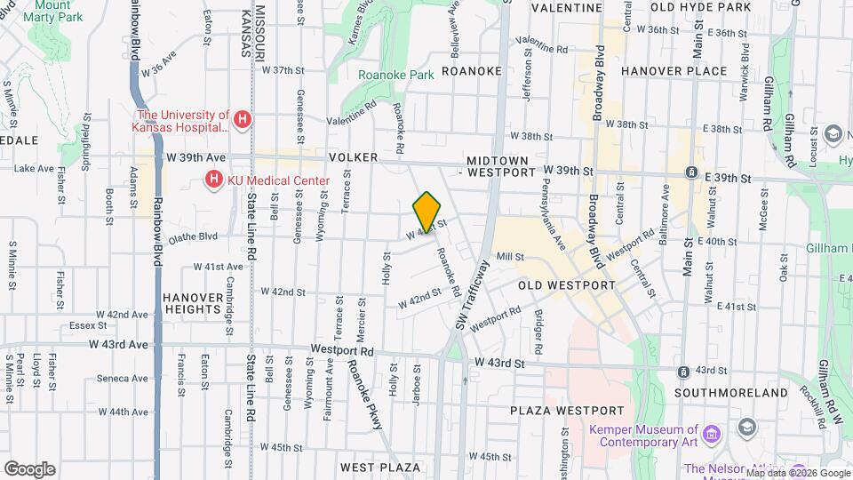 1108 W 41st Terrace Map and Location Details