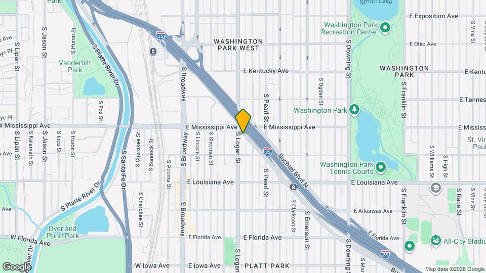 1120 S Logan St Map and Location Details
