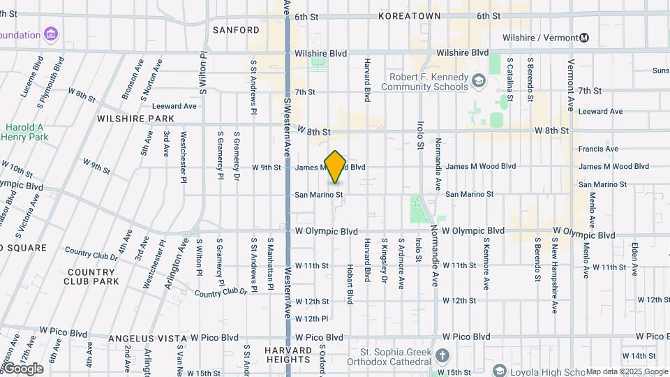 930 S Serrano Ave Map and Location Details