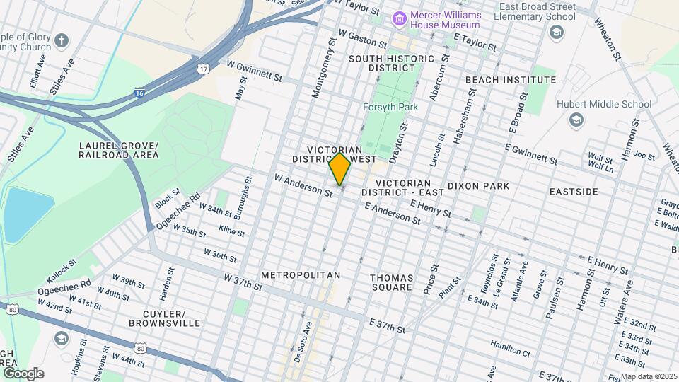 1313 Whitaker St Map and Location Details