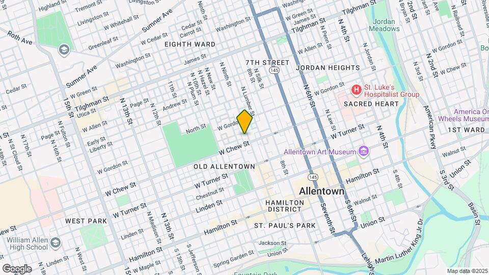 312 N Ninth St Map and Location Details