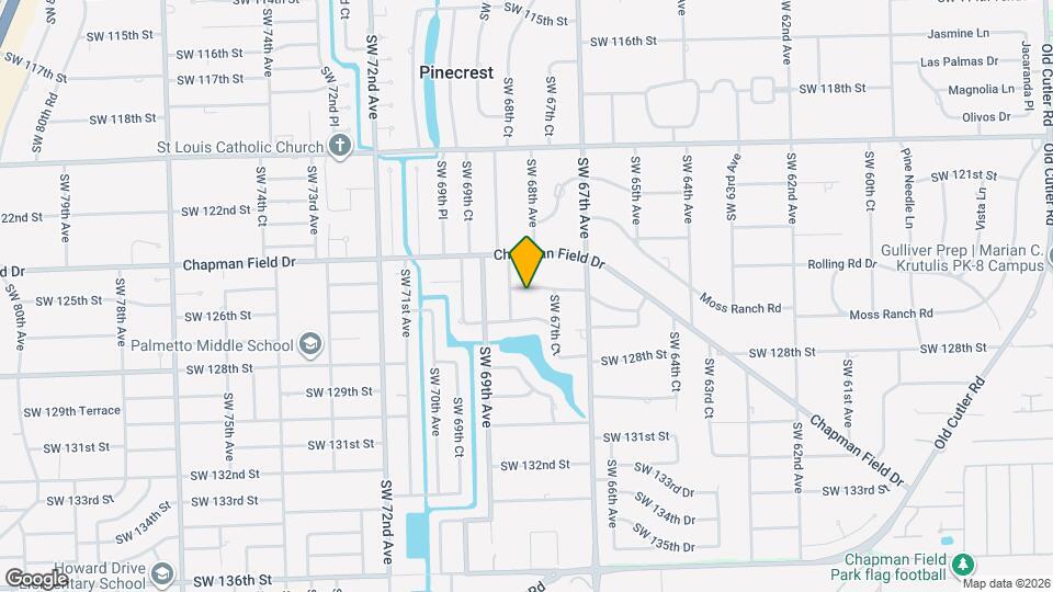 6820 SW 125th Terrace Map and Location Details