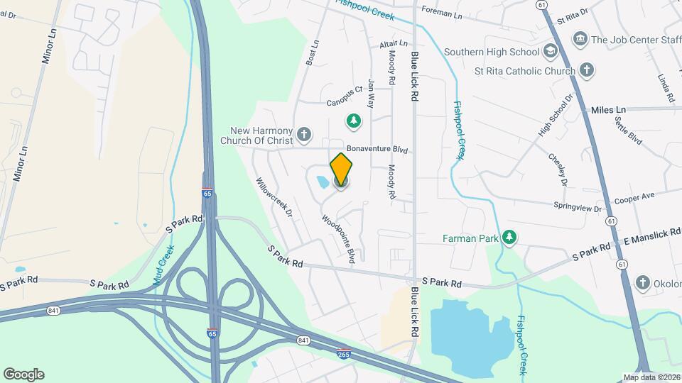 8815 Woodpointe Blvd Map and Location Details