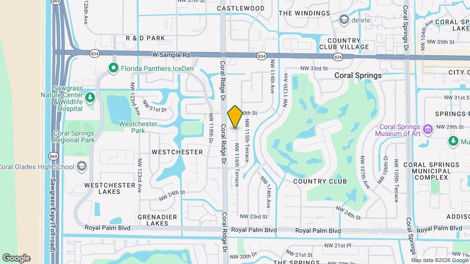 11604 NW 29th St Map and Location Details