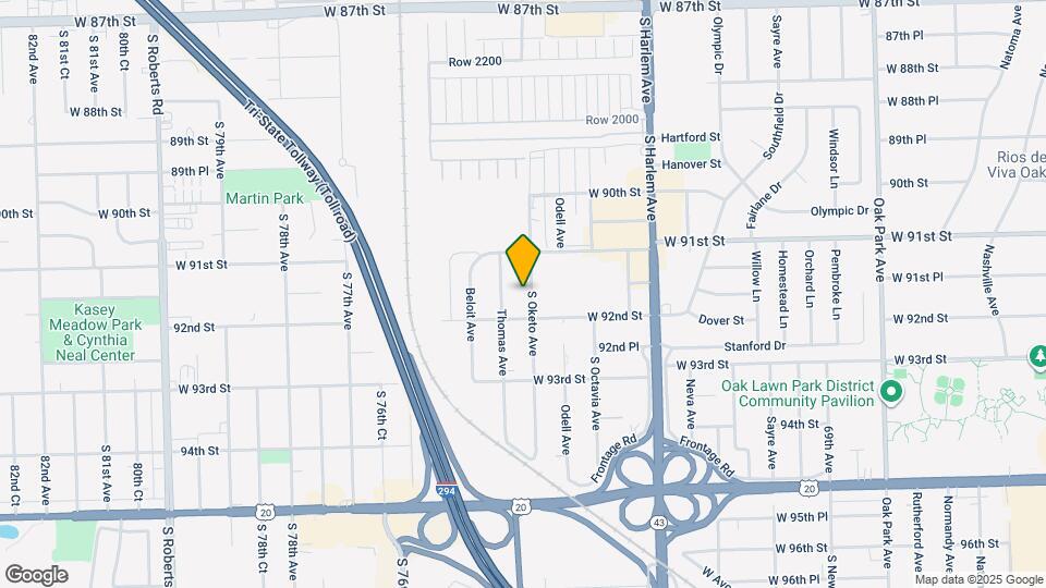 9136 S Oketo Ave Map and Location Details