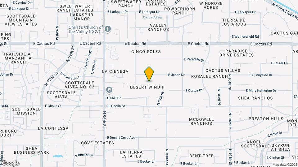 9858 E Cortez St Mapa y Detalles de la Ubicación