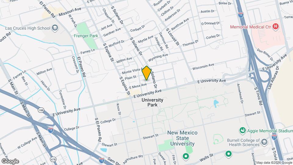 1253 E Mesa Ave Map and Location Details