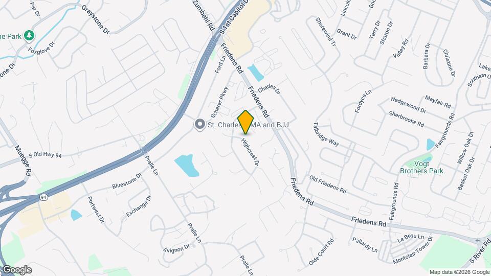 1813 Highcrest Dr Mapa y Detalles de la Ubicación