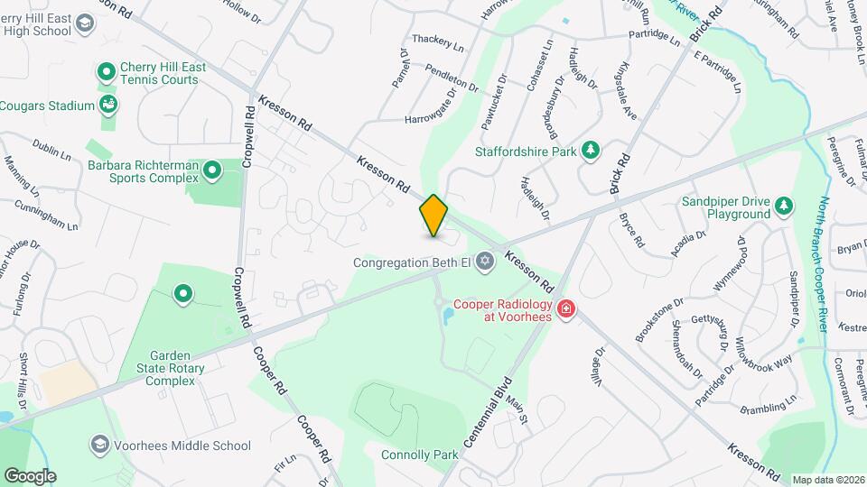 706 The Woods, Unit 2 Bed 2 Bath Beautiful Condo - Cherry Hill Map and Location Details