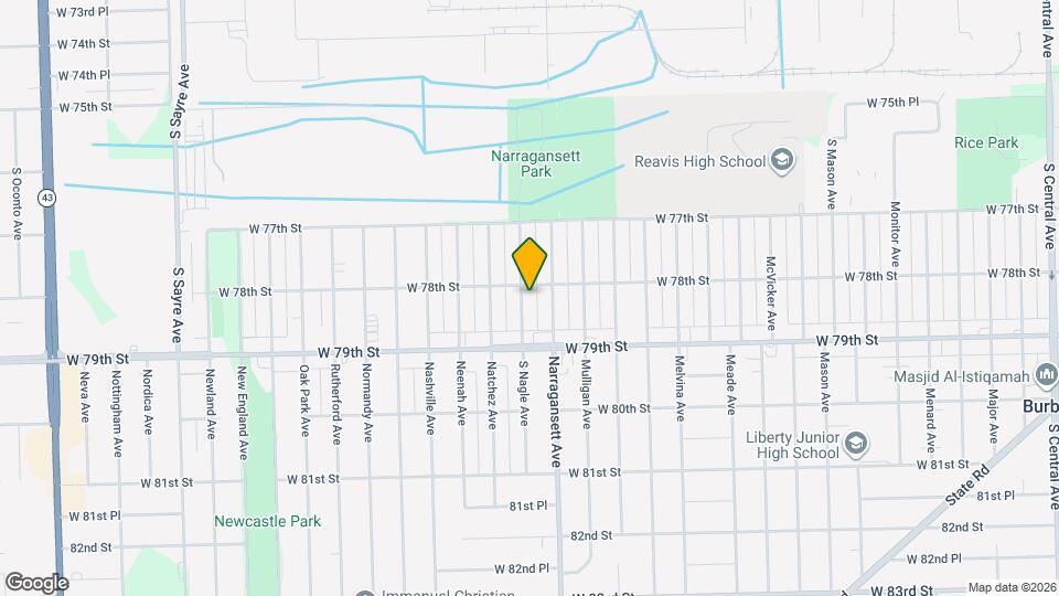 7807 S Nagle Ave Map and Location Details