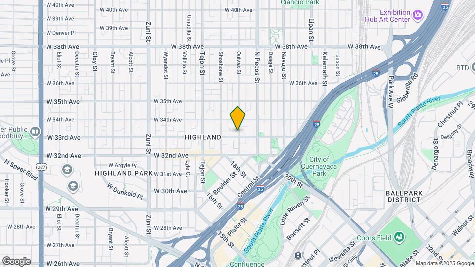 1801 W 33rd Ave Map and Location Details