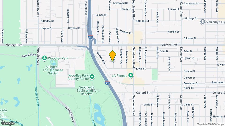 6227 Orion Ave Map and Location Details