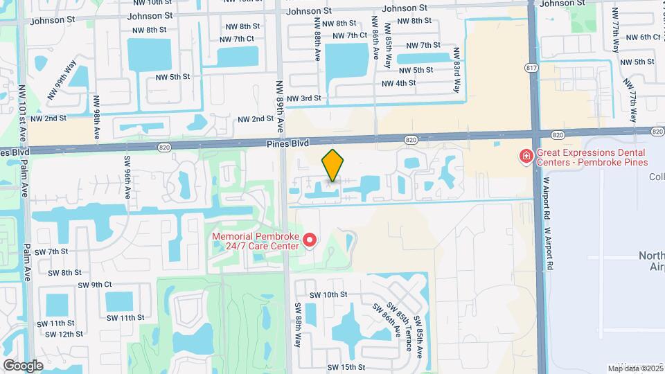8630 SW 3rd St, Unit Pembroke Pines LAKE VIEW Map and Location Details