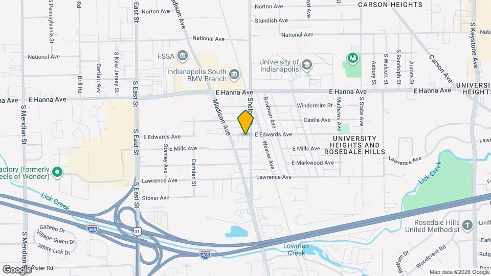 1051 E Edwards Ave Map and Location Details