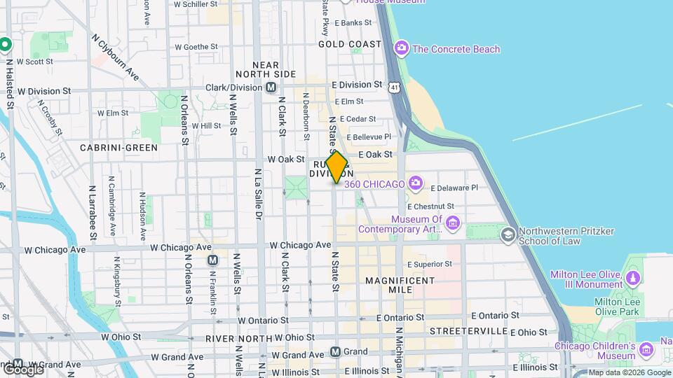 2 E Delaware Pl Map and Location Details